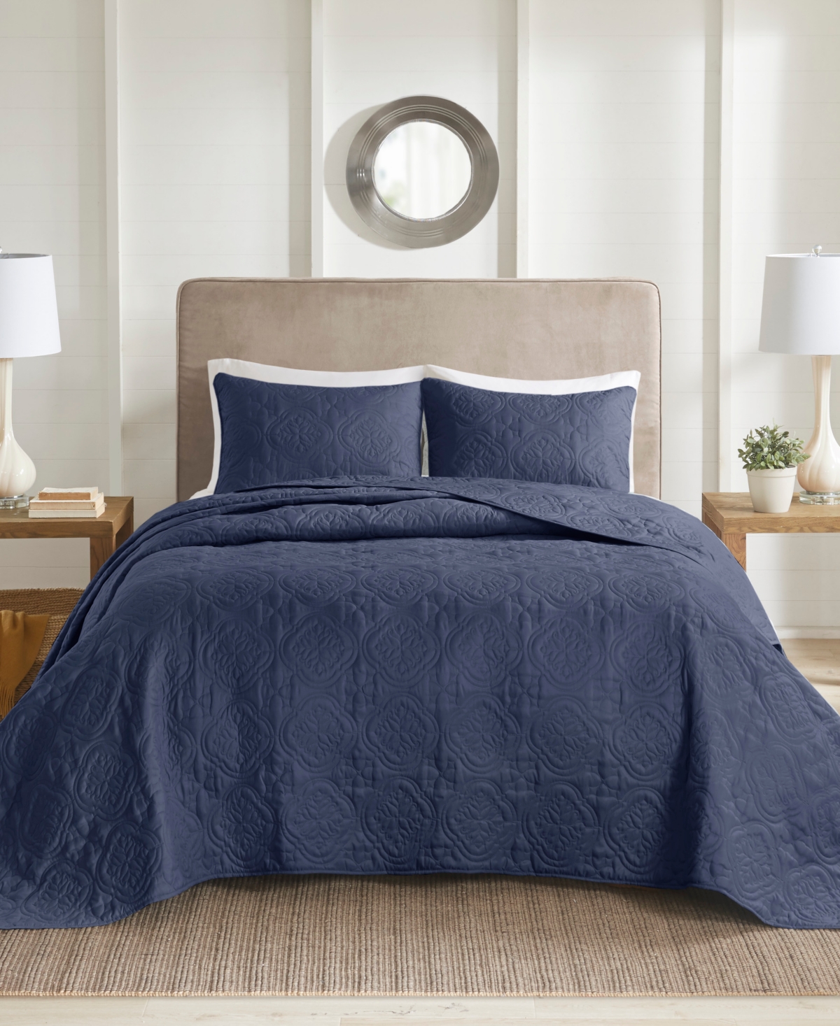 510 Design Oakley 3-pc. Bedspread Set, King/california King In Navy