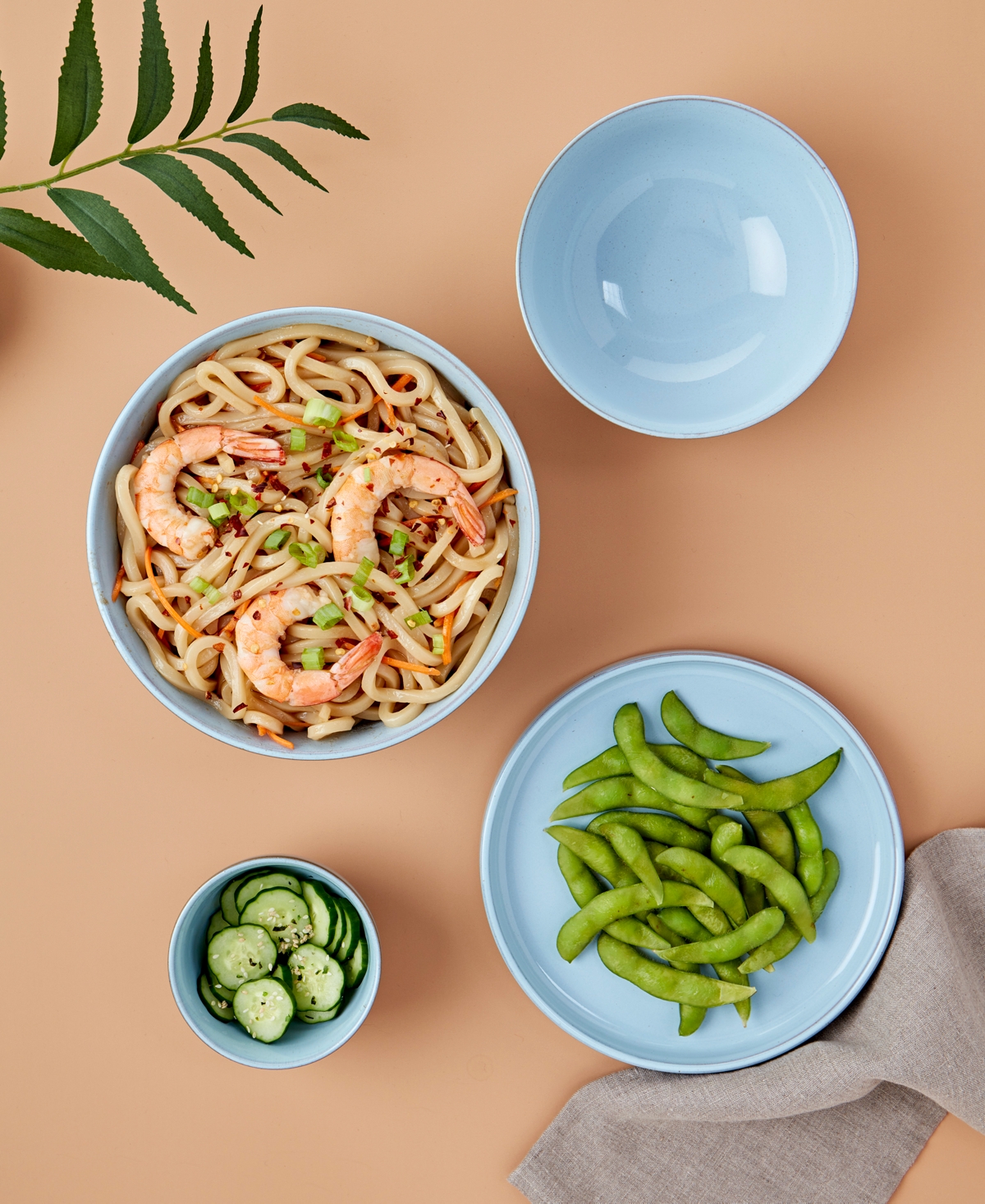 Infuse Nesting 4 Pc. Noodle Bowl Set, Service For 1 In Navy