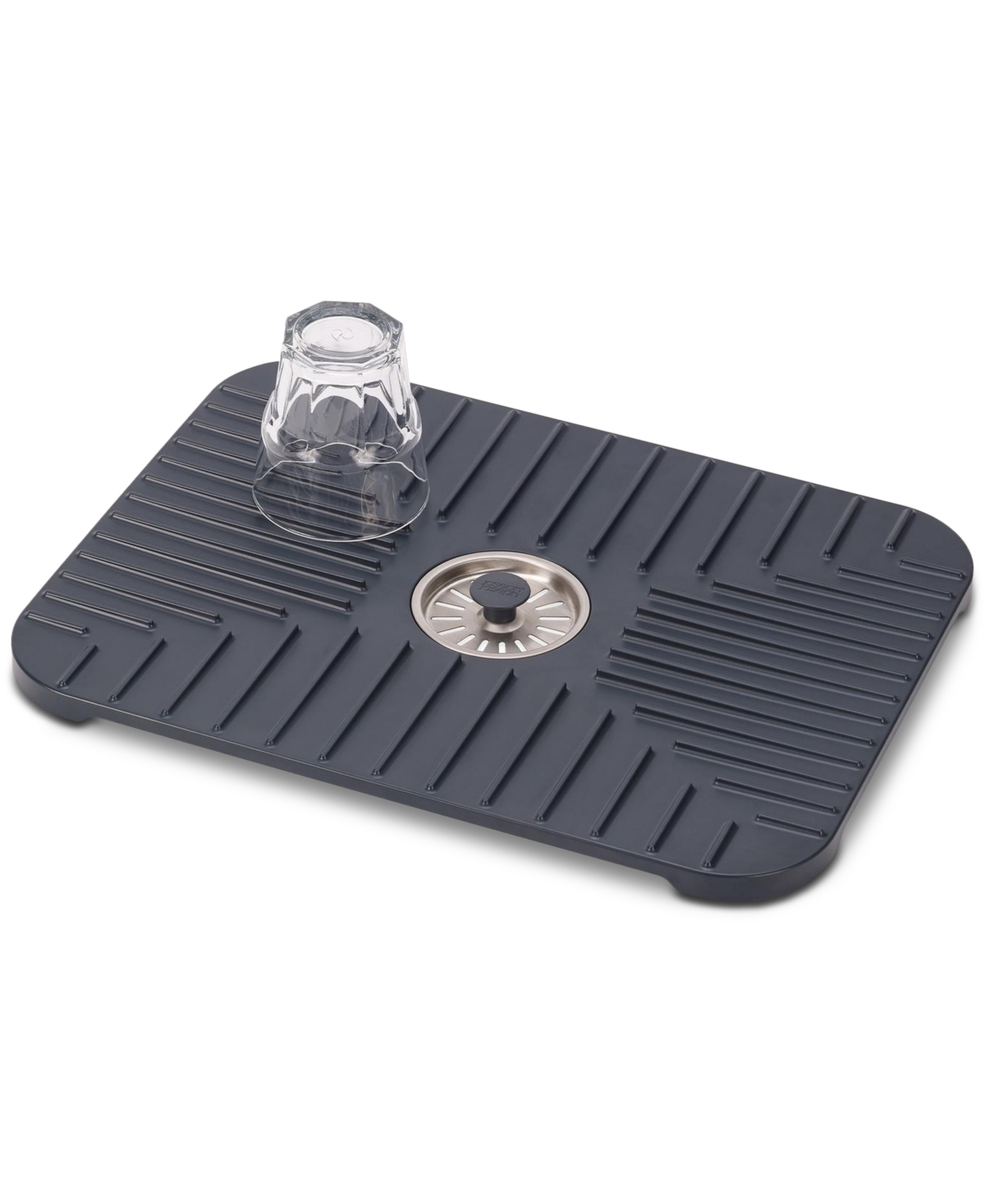 Joseph Joseph Sinkshield Large Sink Protecting Mat With Draining Plug In Grey