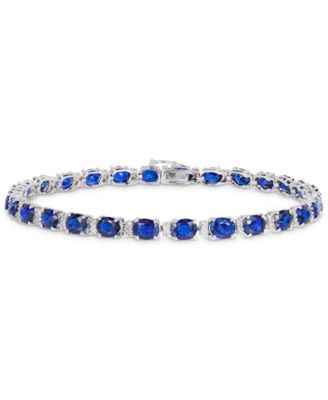 EFFY&reg; Emerald (9-1/3 ct. t.w.) and Diamond (1/4 ct. t.w.) Tennis Bracelet in 14k Gold (Also Available in Brasilica by EFFY&reg; Sapphire)