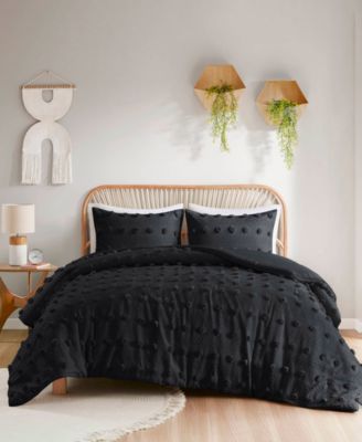 Lucy Clip Jacquard 3-Piece Duvet Cover Set, Full/Queen