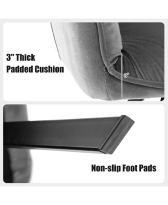 Set of 2 Swivel Accent Arm Chairs with Metal Legs and Wide Back