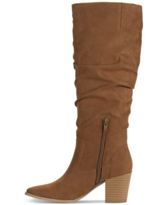 Sun Stone Women's Elviss Slouch Knee High Dress Boots, Created