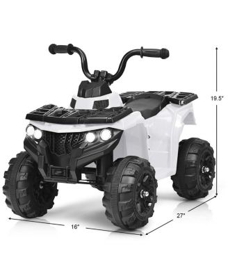 6V Battery Powered Kids Electric Ride on ATV-White