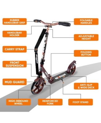 Lightweight and Foldable Kick Scooter - Adjustable Scooter for Teens and Adult, Alloy Deck with High Impact Wheels (Real Tree)