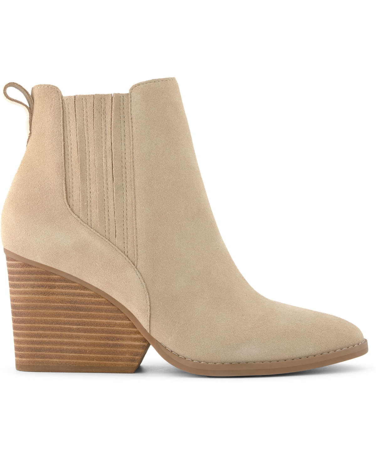 TOMS WOMEN'S NOA SUEDE PULL ON WEDGE BOOTIE 
