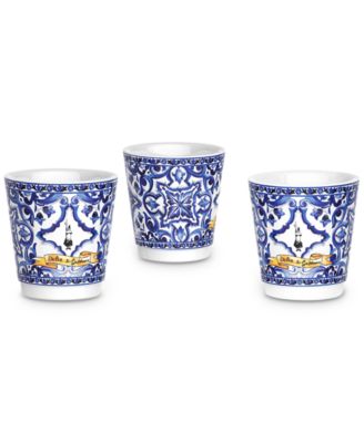 Dolce & Gabanna Moka Set with 3 Cups and Silver-Tone Stirrers