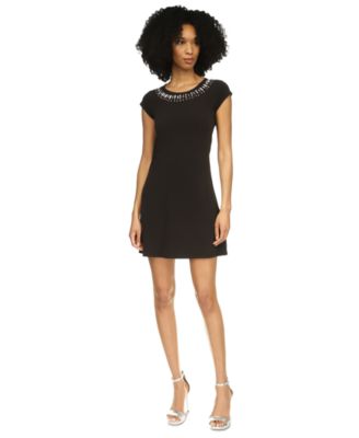 Michael Kors - Women's Rhinestone Cap-Sleeve Dress