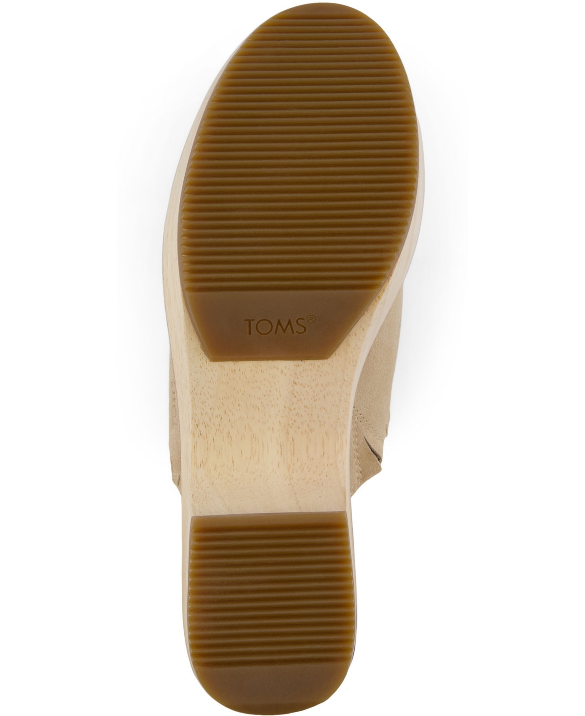 Shop Toms Women's Addison Suede Wood Mule Clog In Oatmeal Suede