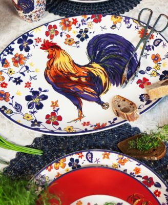 Morning Rooster Oval Platter