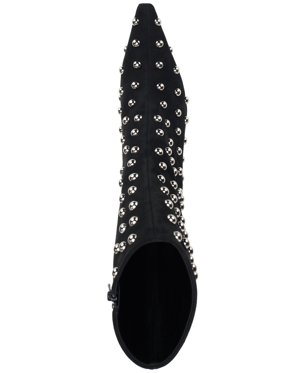 Jeffrey Campbell Fancy-u Mid-Shaft Studded Dress Booties -Silver