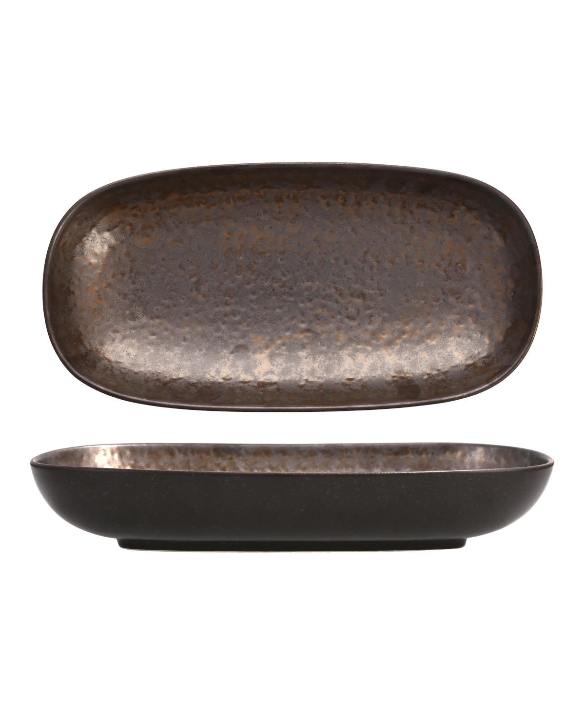 Nivo Deep Coupe Serving Platter - Metallic