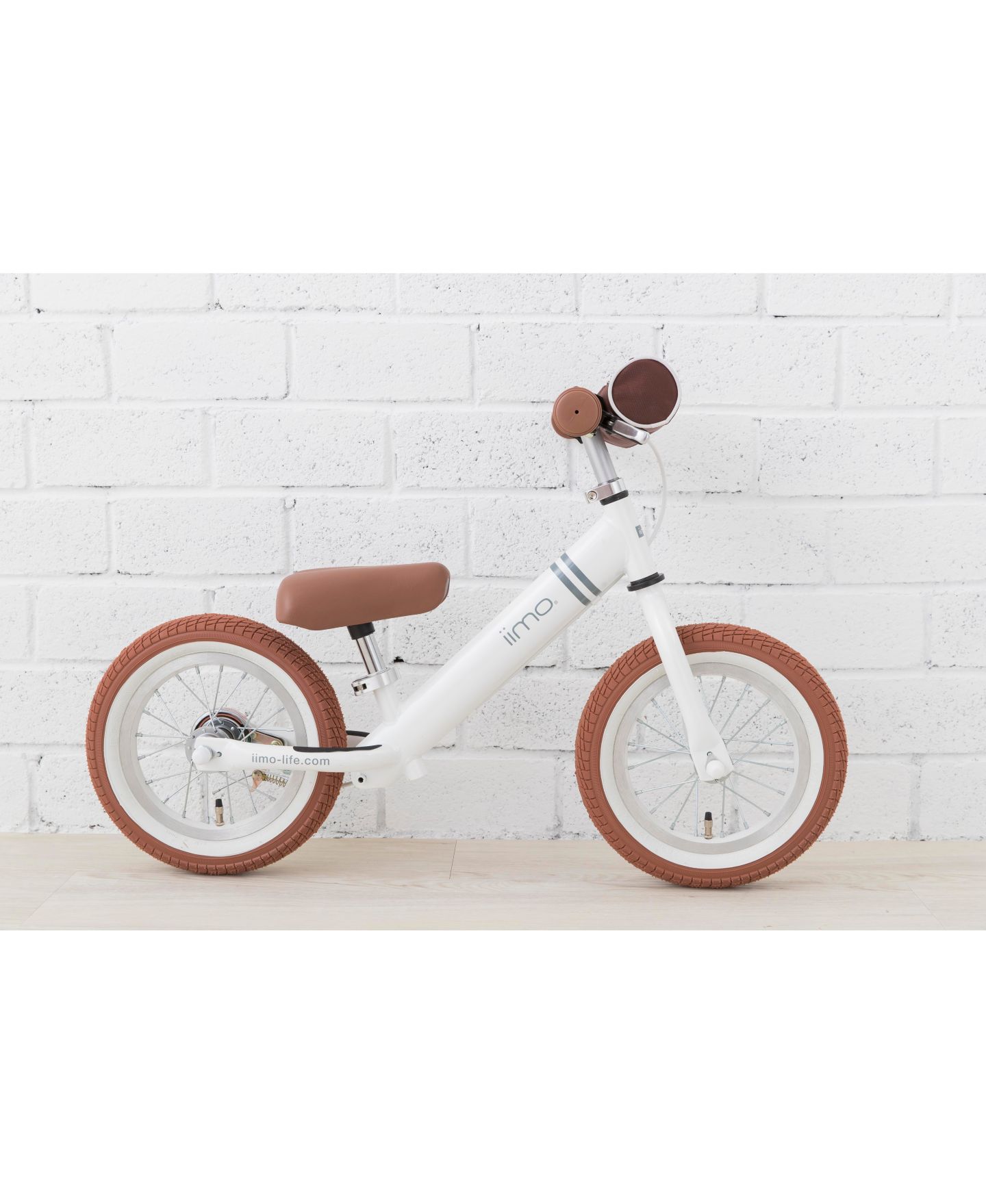 Детская игрушка IIMO 12" Alloy Balance Bike with Rear Wheel Brake, от 2 лет, цвет: Белый — фото 9