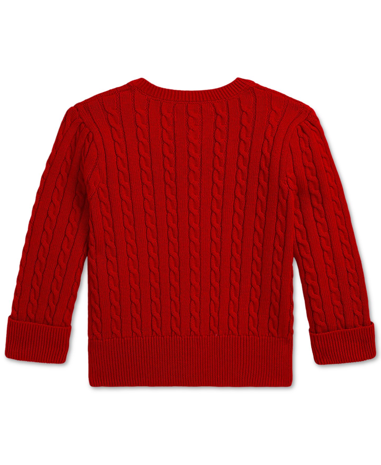 Кардиган Polo Ralph Lauren Cable-Knit Cotton Cardigan для девочек-малышей, цвет: Красный / Тёмно-синий — фото 2