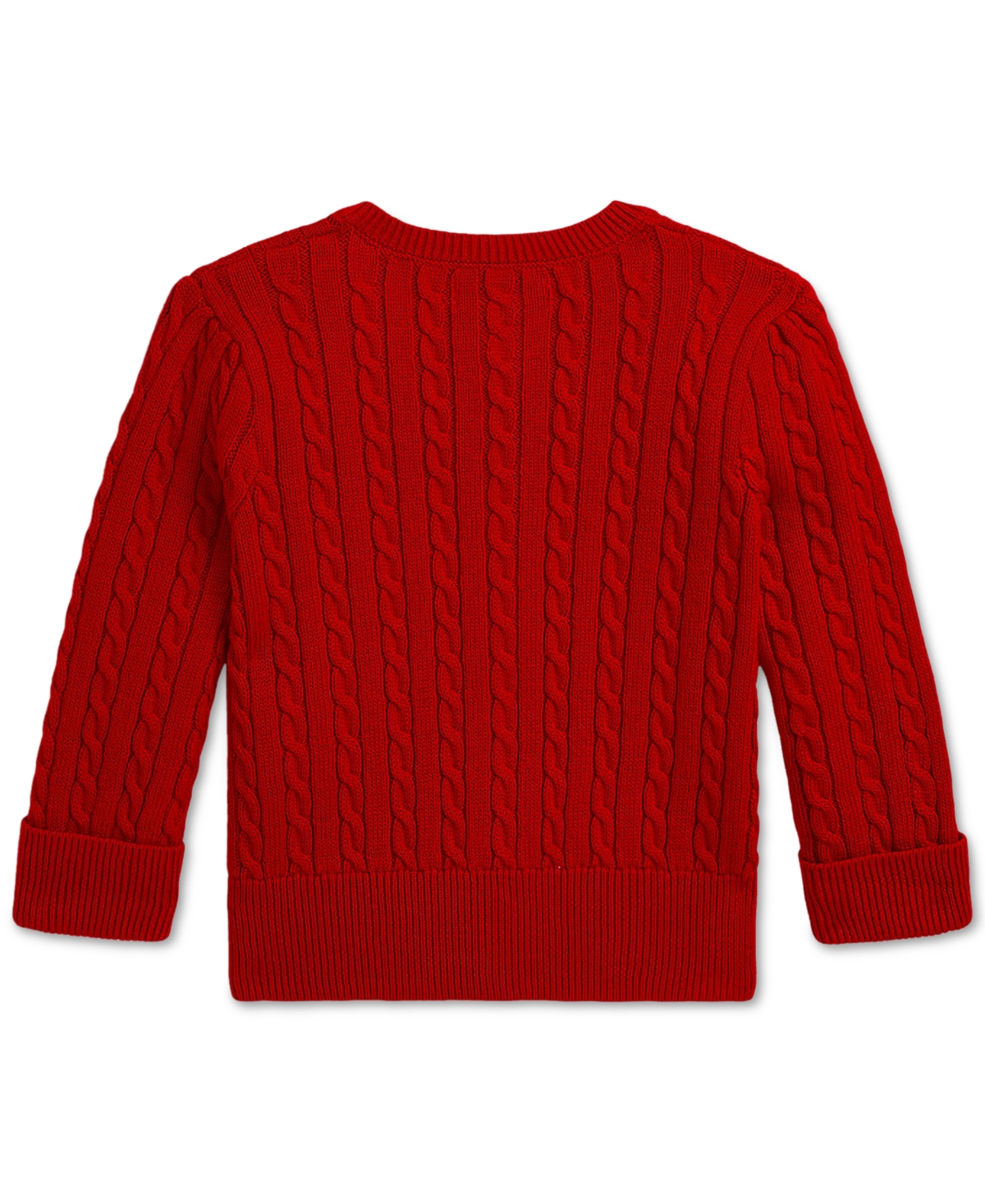 Polo Ralph Lauren Baby Girls Cable-knit Cotton Cardigan In Red