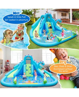 Inflatable Water Slide, Blowup Water Park with Dual Slides & 584W Blower