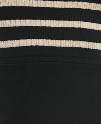 Juniors Lurex Stripe Fit & Flare Sweater Dress