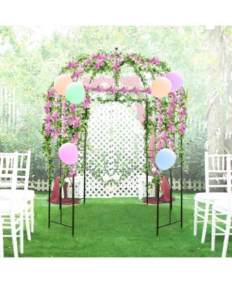 8.4 x 7 Feet Wide Birdcage Shape Garden Arbor