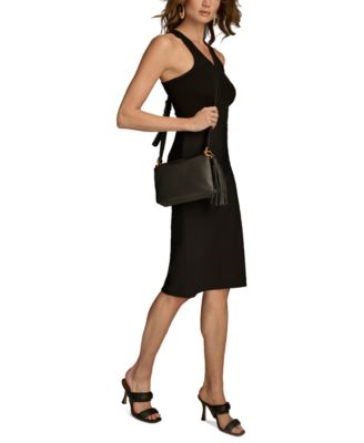 Glenwood Zippered Leather Crossbody with Tassel Detail