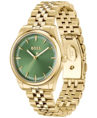 Women's Graceful Quartz Basic Ionic Plated Thin Gold Steel Watch 36mm