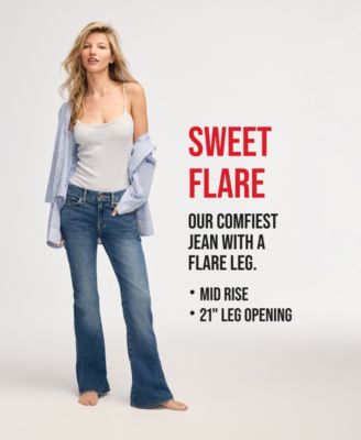 Women's Sweet Flare Stretch Flare-Leg Jeans