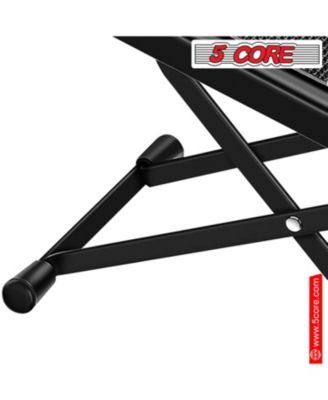 Guitar Foot Stool Height Adjustable Folding Leg Rest Portable Classical Footrest - GFS BLK