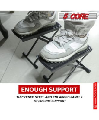 Guitar Foot Stool Height Adjustable Folding Leg Rest Portable Classical Footrest - GFS BLK