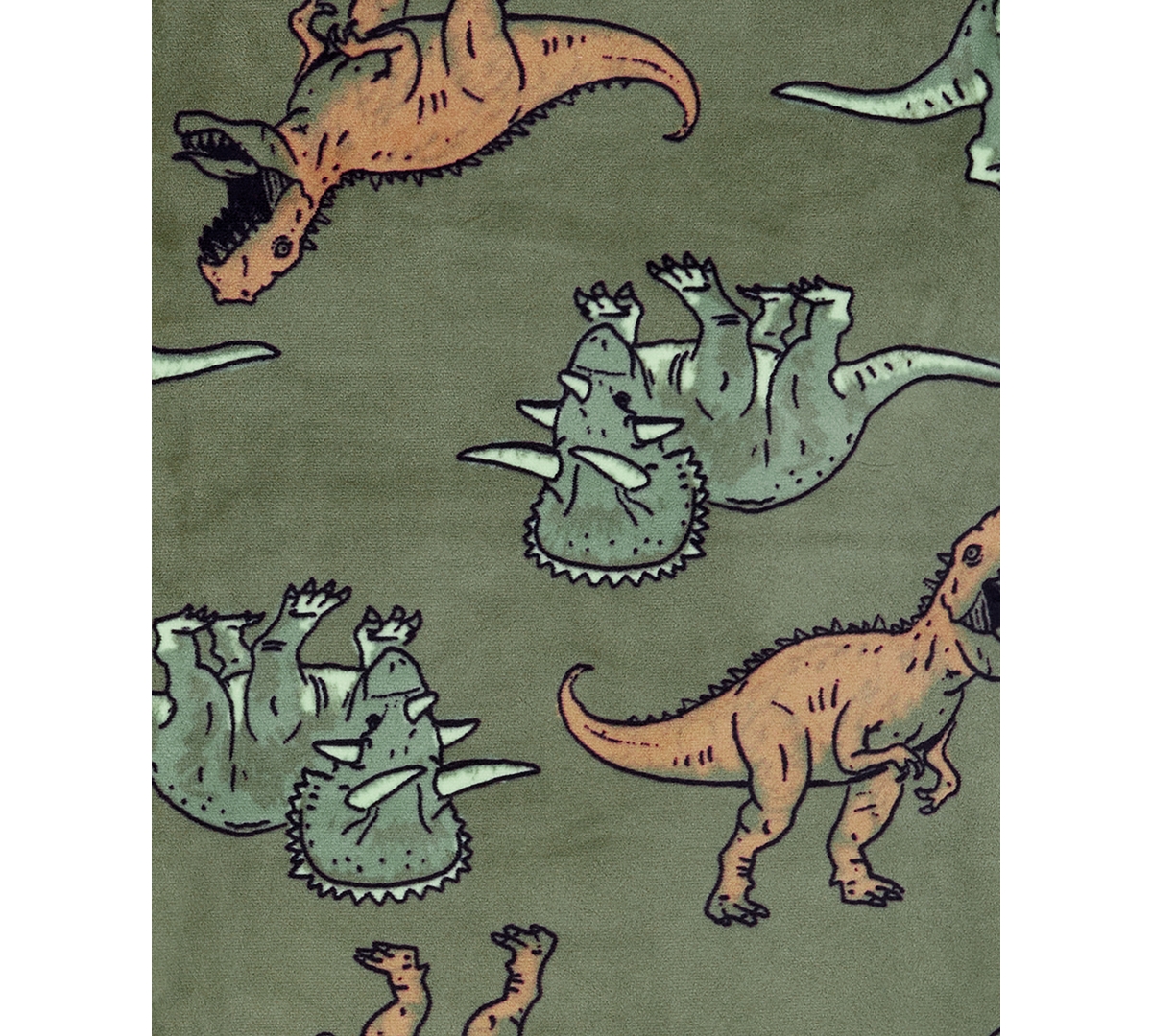 Carter's Little & Big Kids Printed Velboa Pajamas, 2 Piece Set -Dinosaur