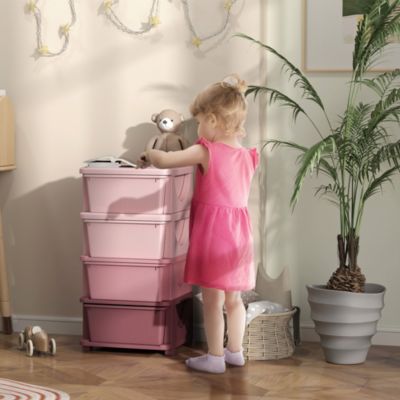 30" 4 Tier Kids Storage Unit Dresser Tower,
