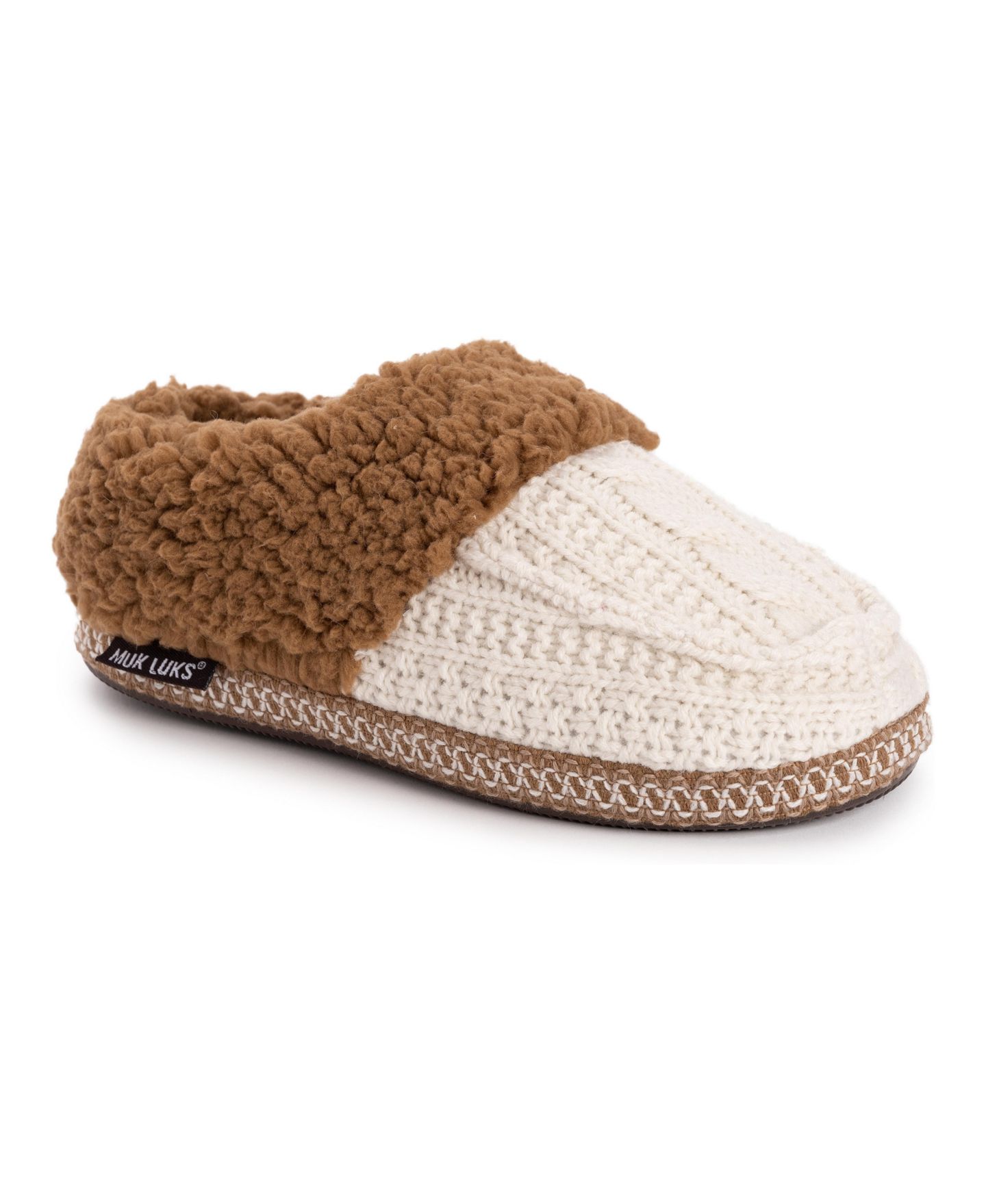 Женские тапочки MUK LUKS Moselle Slippers, цвет: Слоновая кость — фото 1