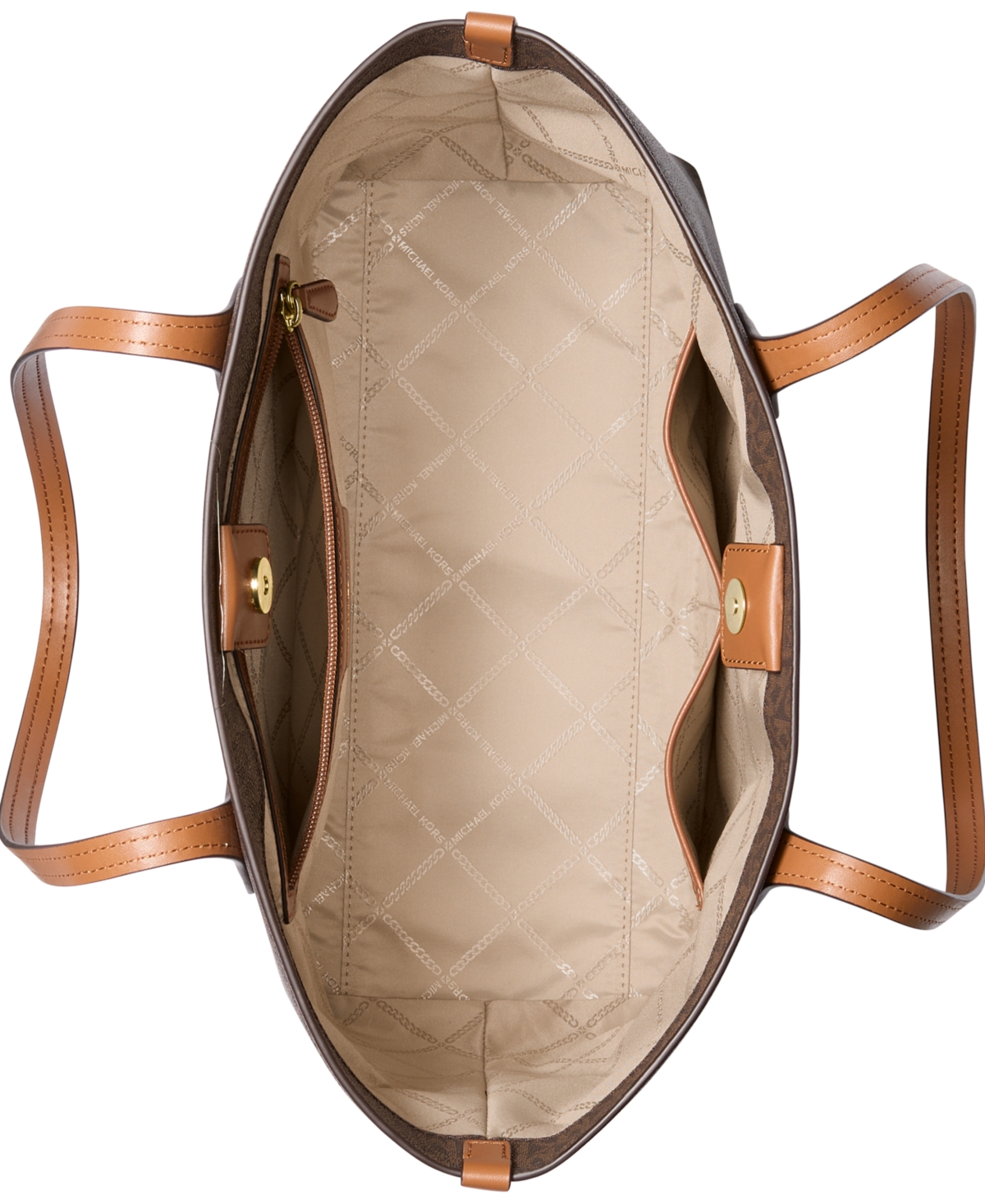 Michael Michael Kors Charlie Logo Tote With Zip Case, Created For Macy's -acorn