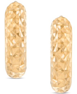 2-Pc. Set Textured Small Hoop Earrings in 14k Gold-Plated Sterling Silver