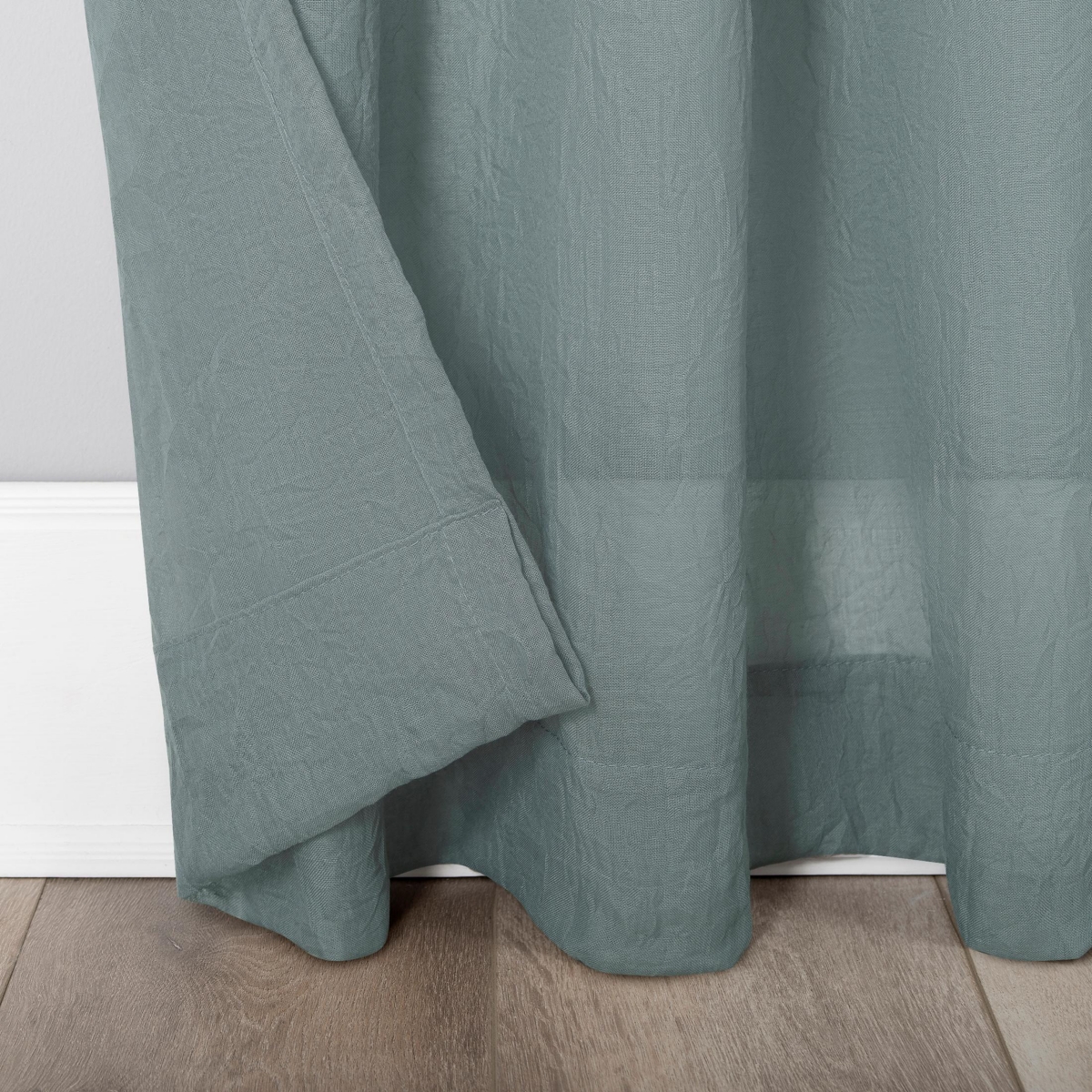 No. 918 Silvia Crushed Texture Semi-Sheer Rod Pocket Curtain Panel