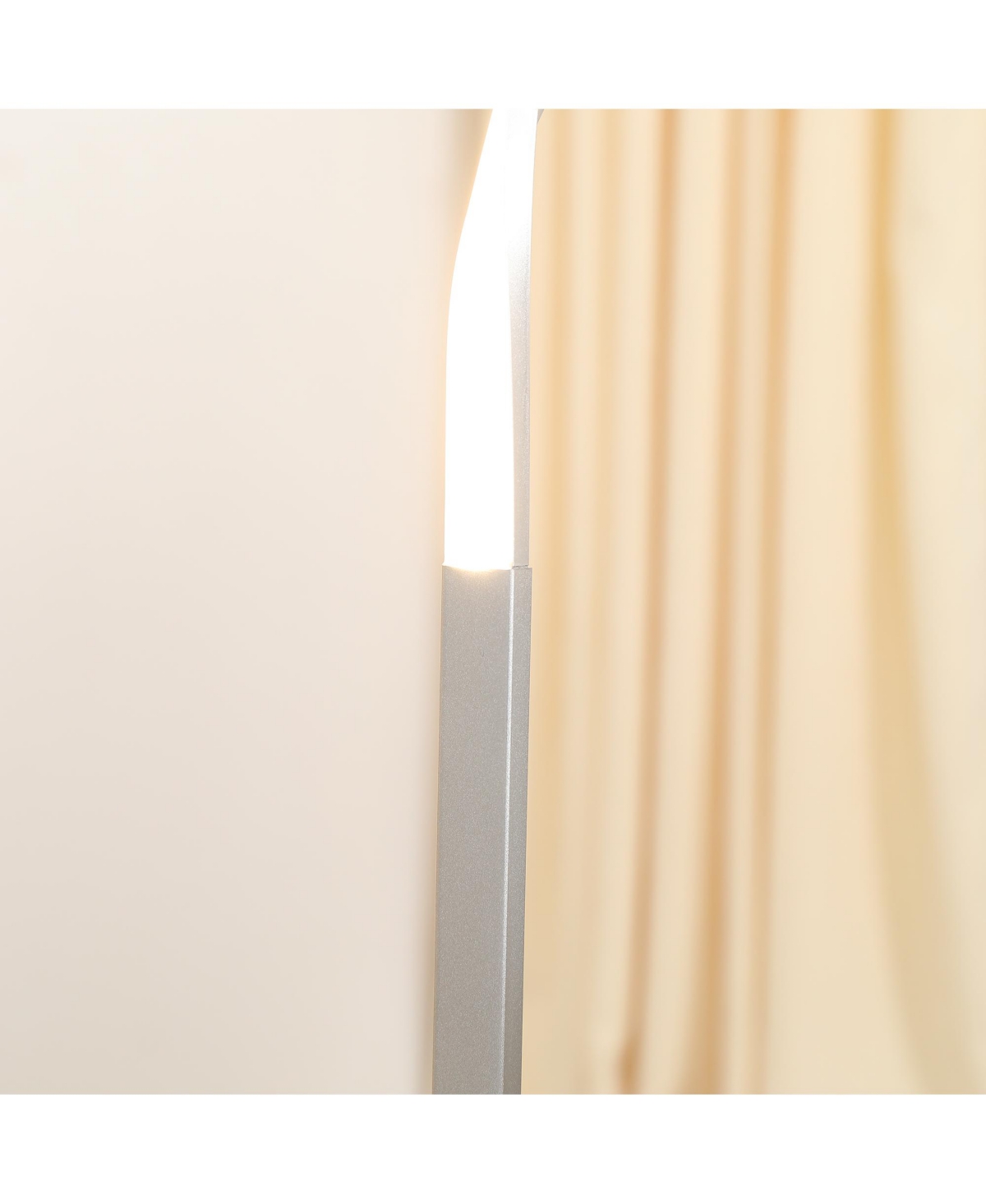 Streamdale Furniture Modern Led Floor Lamp with Warm White, Square Base, and Foot Switch
