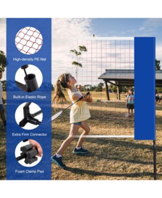 14 x 5 Feet Portable Beach Training Badminton Net with Carrying Bag