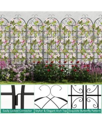 2 Pack Metal Garden Trellis Decorative for Climbing Plants