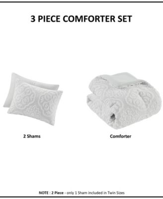 Everly Woven Medallion 3-Pc. Comforter Set, King/California King