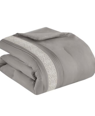 Lacey Lace Trim Microfiber 7-Pc. Comforter Set, King