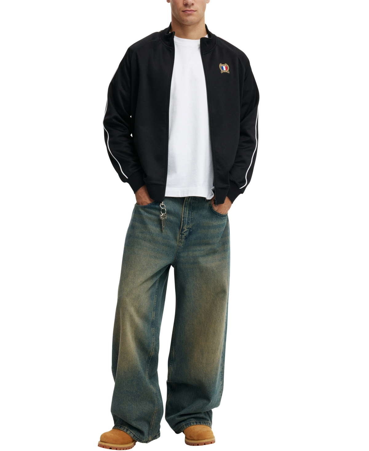 COTTON ON MEN'S TRICOT TRACK JACKET 