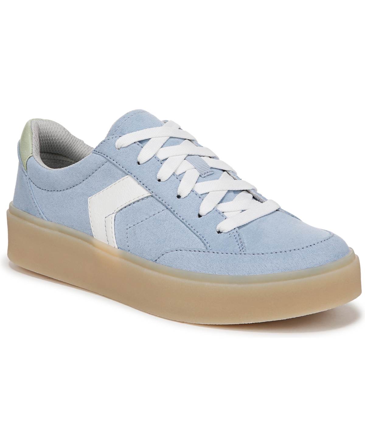 Dr. Scholl's Women's Madison-lace Closed Round Toe Lace Up Platform Sneakers In Blue Sky Microfiber