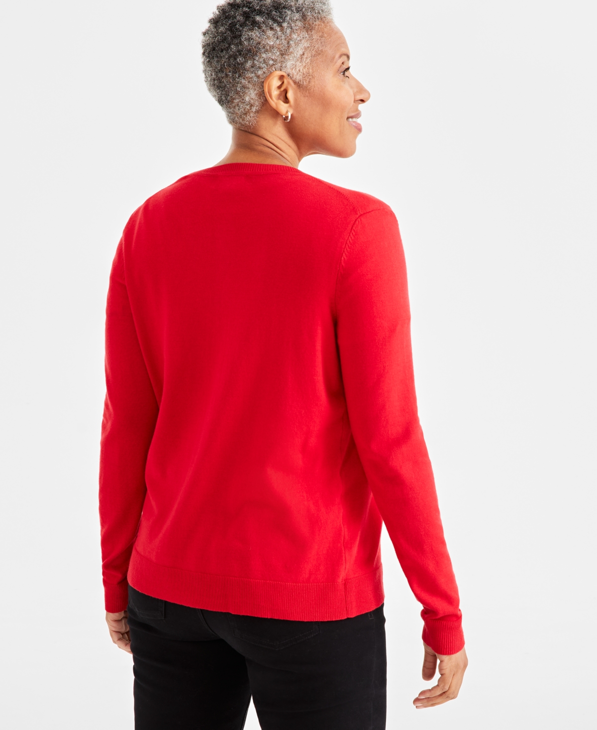 Style & Co Women's Button-up Cardigan, Regular & Petite, Created For Macy's In Tango Red