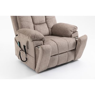 Electric Lift Sofa with Massage, Tilt, and Cup Holders