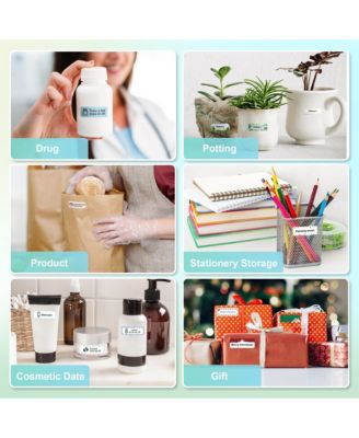 Nelko P21 Genuine Adhesive Green/Blue/Pink Paper 14x40mm (0.55"x1.57") 180 Labels/Roll, 3 Roll, for Home Office School Organization, Gift for Decoration, Compatible with P21 Label Maker