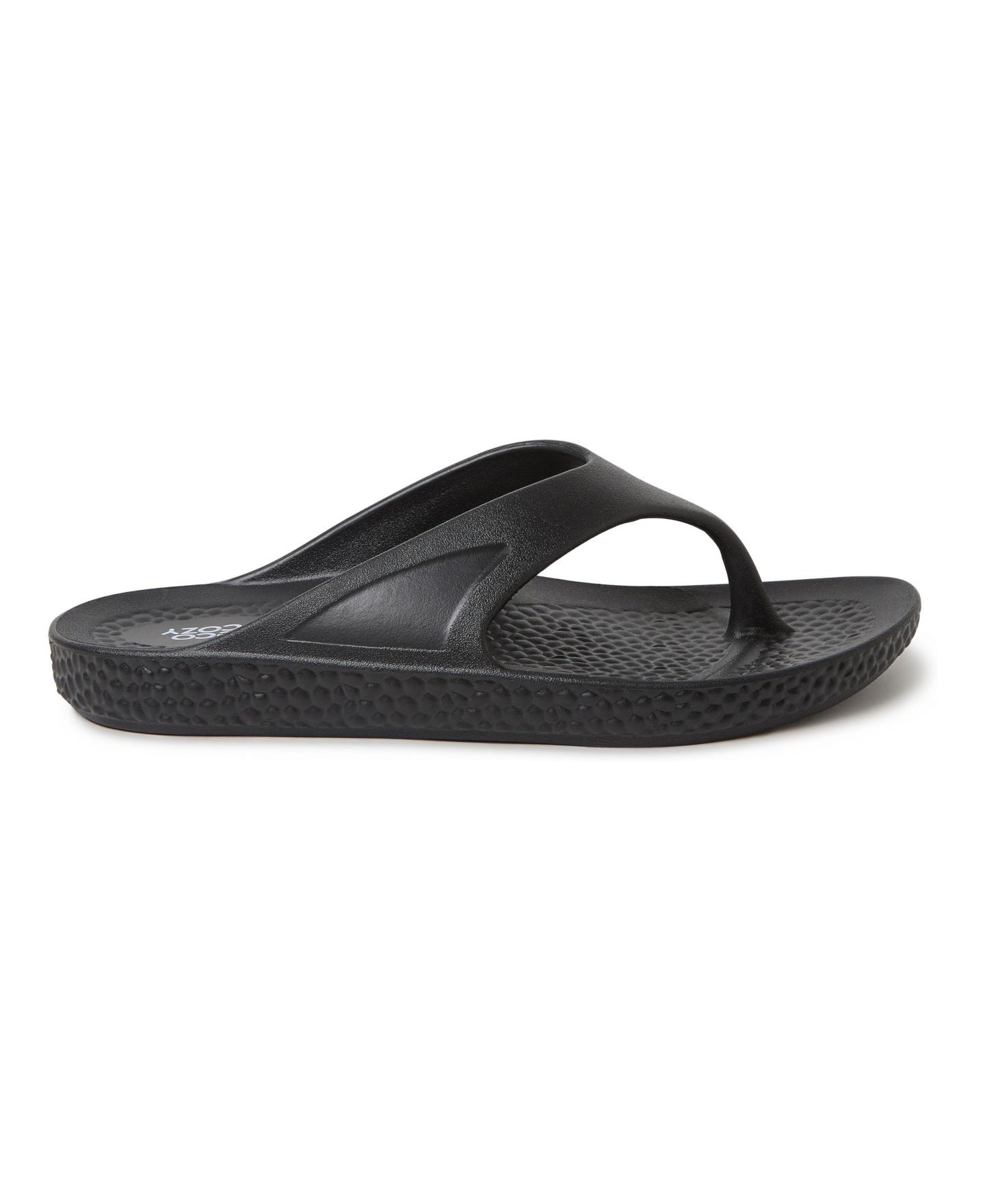 Мужские сандалии Dearfoams EcoCozy Sustainable Comfort Flip Flop Thong Sandal, цвет: Чёрный — фото 2