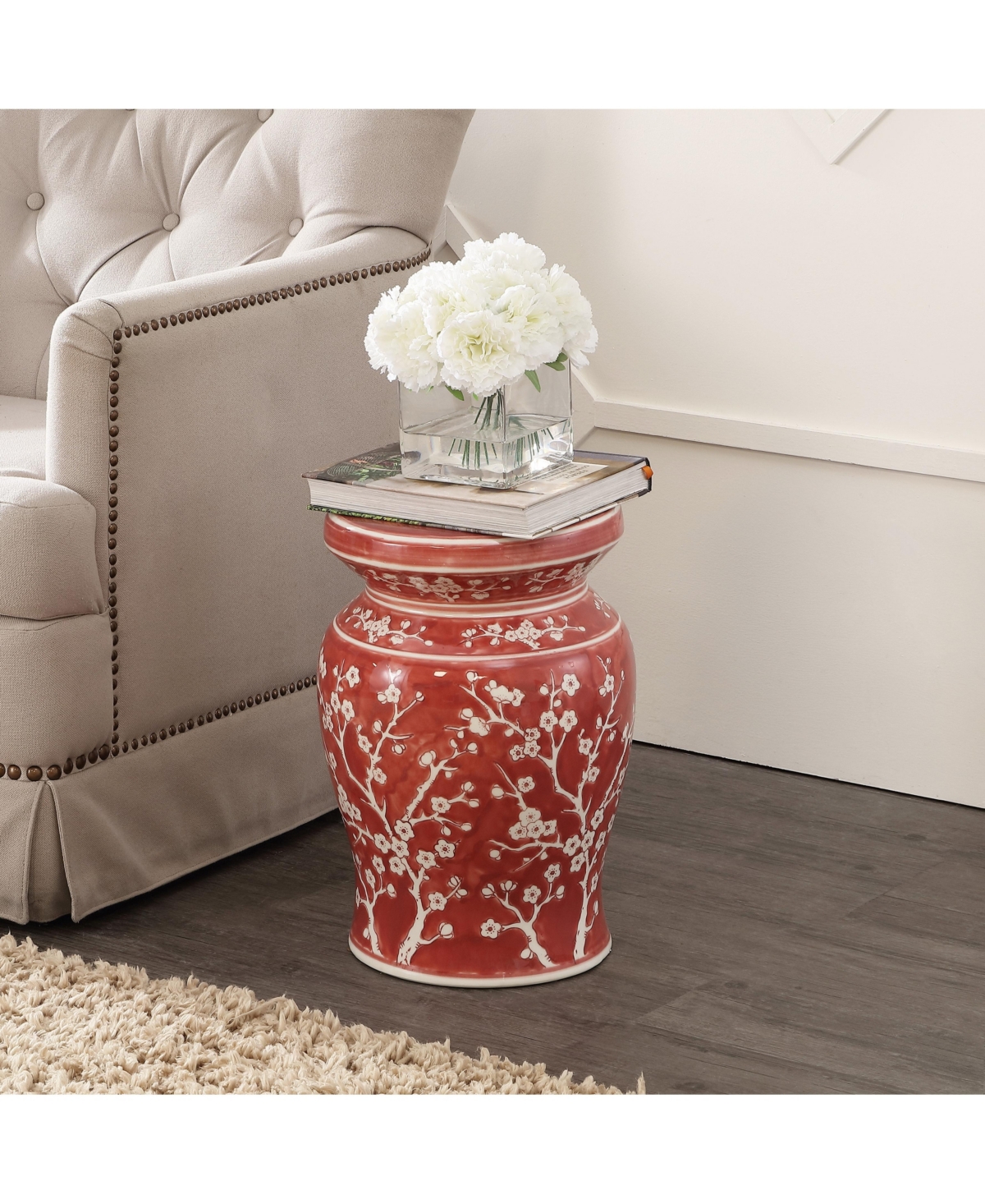 Jonathan Y Cherry Ceramic Garden Stool