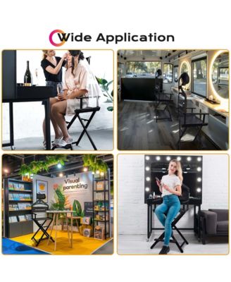 28" Height Tall Director Chair Folding Artist Makeup Head Rest Salon