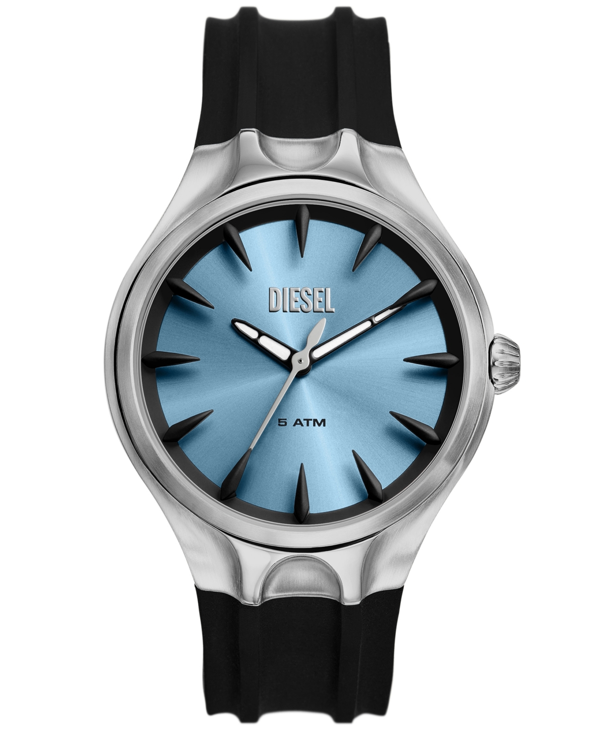 Diesel Streamline Silicone Watch In Black