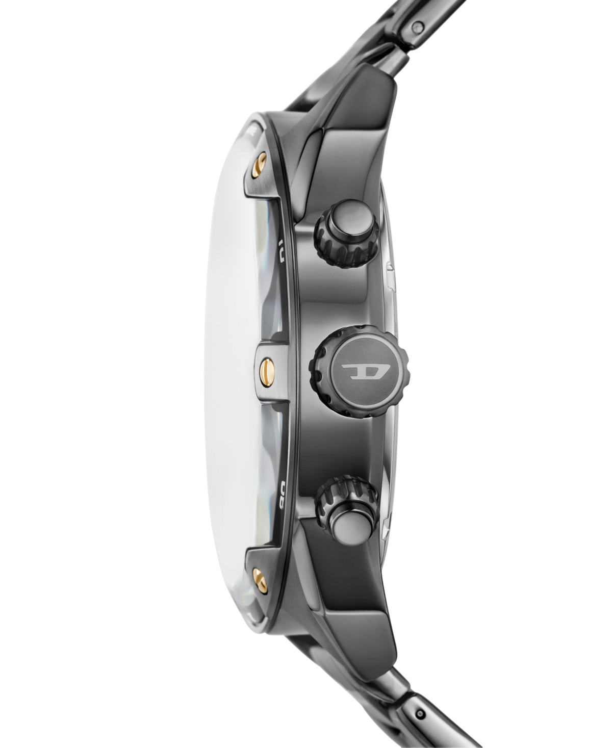 Diesel Spiked Two-tone Stainless Steel Watch In Gunmetal