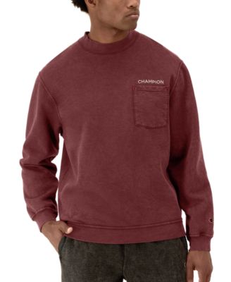 Champion - Men's Washed Pocket Crewneck Sweatshirt