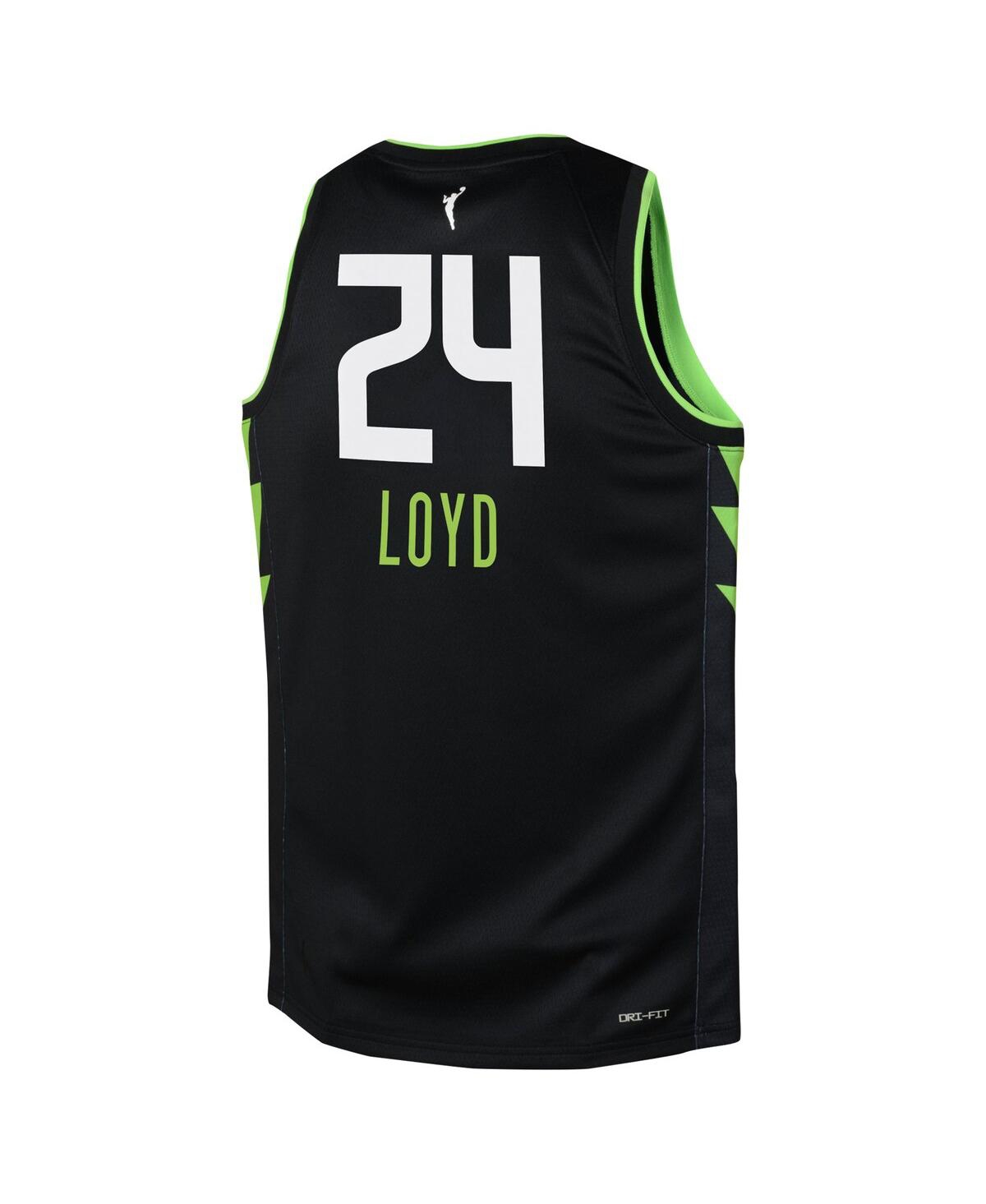 Nike Big Boys and Girls Jewell LoydSeattle Storm 2024Rebel Edition Jersey - Black